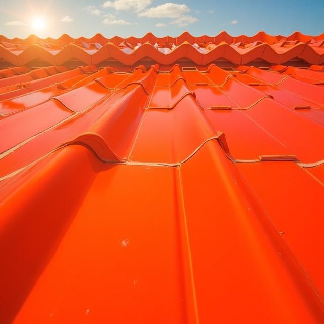 Terracotta roof after cleaning in Ascot