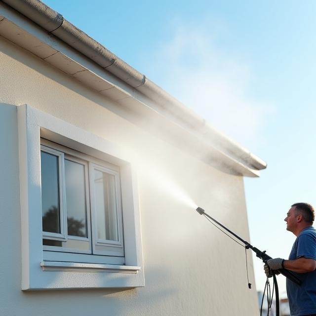 Low-pressure external house wash